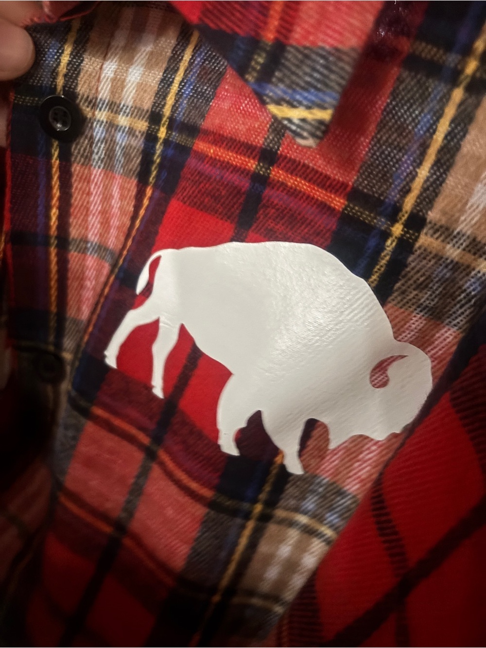 Women’s Flannel Buffalo Bills Shirt Size L/Xl Unbranded Long Sleeve New